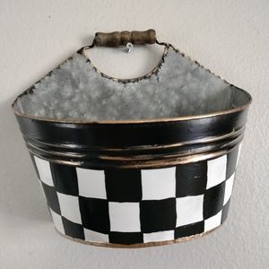 COPY - Metal Wall Planter 8 X 6" Hand Painted by me